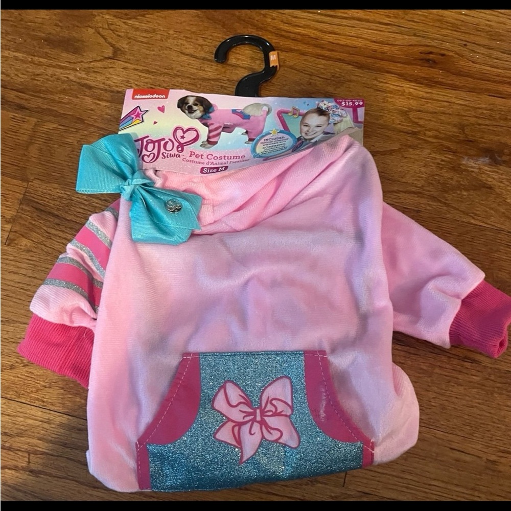 NWT - nickolodeon jojo siwa hooded pet costume medium